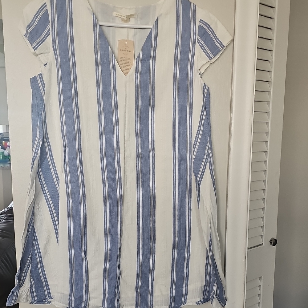 Cooper & Ella Blue and White Striped Tunic